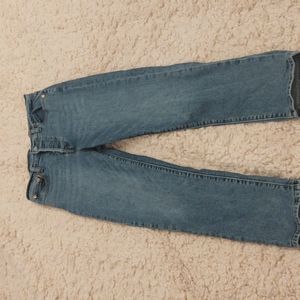 Levi's Women's High-Rise Wedgie Straight Cropped Jeans Love in the Mist size 29